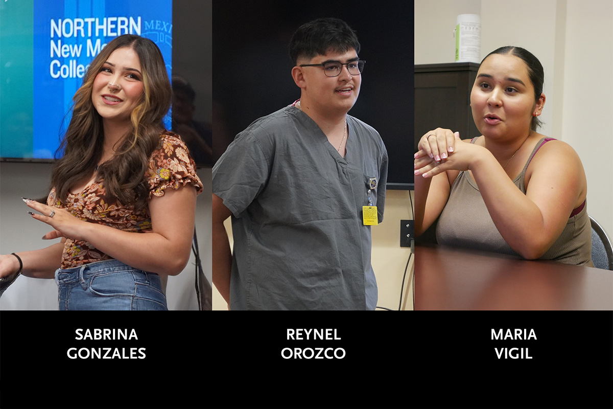 Photos from left of Sabrina Gonzales, Reynel Orozco and Maria Vighil