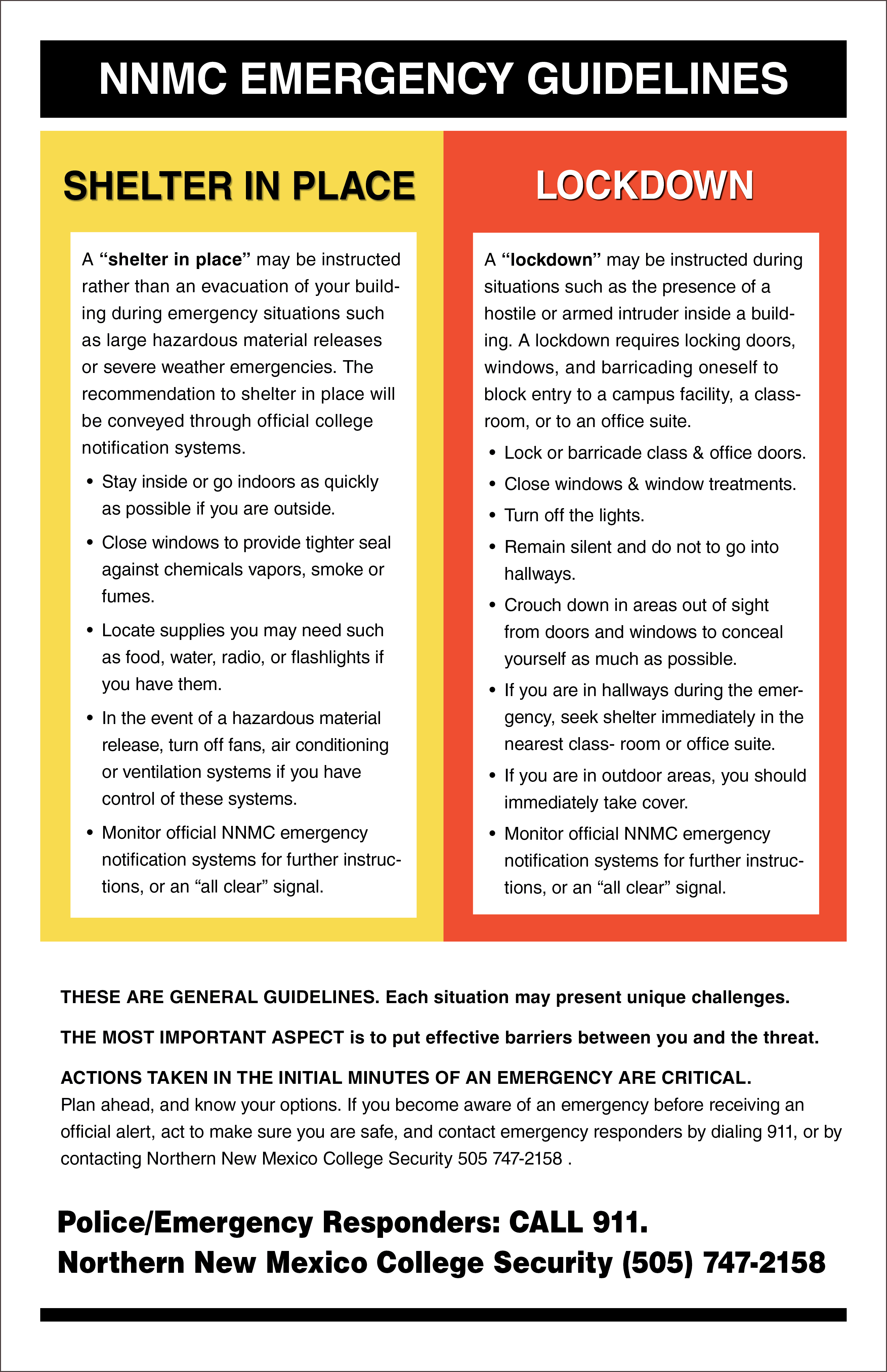 Shelter in Place vs. Lockdown Shelter in Place vs. Lockdown